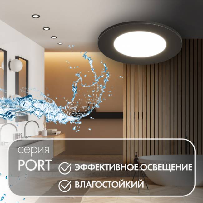 Влагозащищенный светильник Denkirs DK3101-BK (серия AFF)