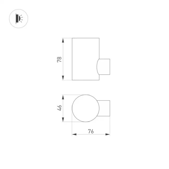 Светильник настенный Arlight 033310(1) Светильник настенный Arlight 033310(1)