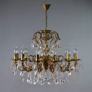 Подвесная люстра AMBIENTE by BRIZZI 8888/12 AB New Leaf