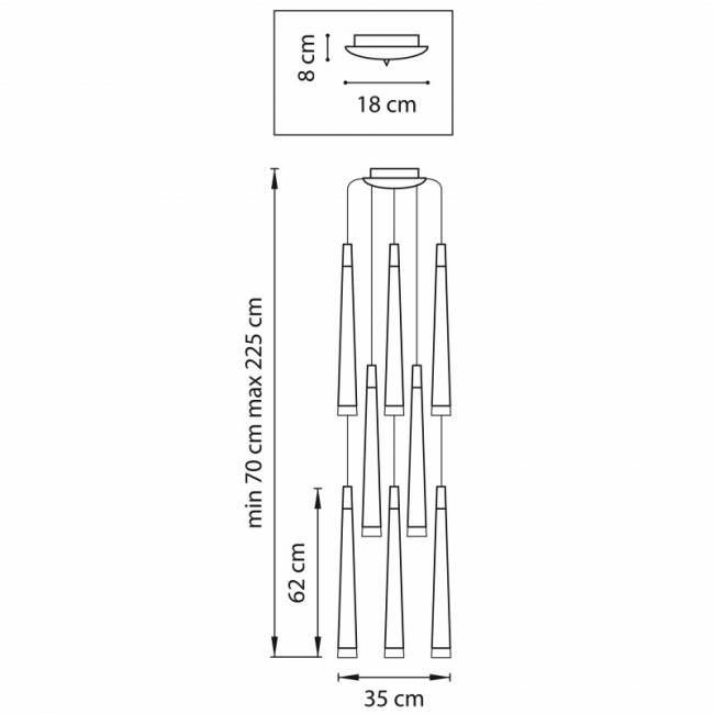 Каскадная люстра Lightstar 807083