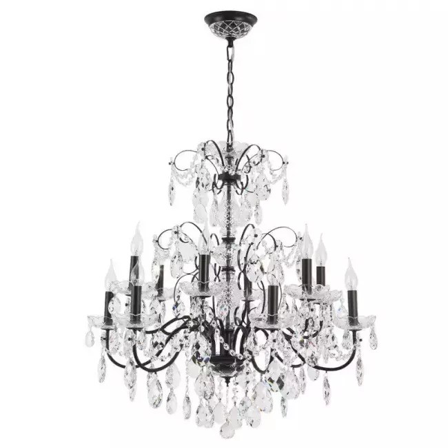 Подвесная люстра Crystal Lux ODELIS SP12 BROWN Подвесная люстра Crystal Lux ODELIS SP12 BROWN