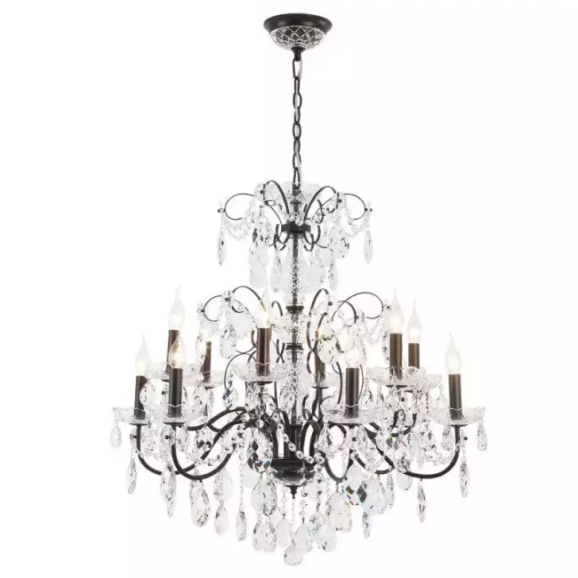Подвесная люстра Crystal Lux ODELIS SP12 BROWN Подвесная люстра Crystal Lux ODELIS SP12 BROWN