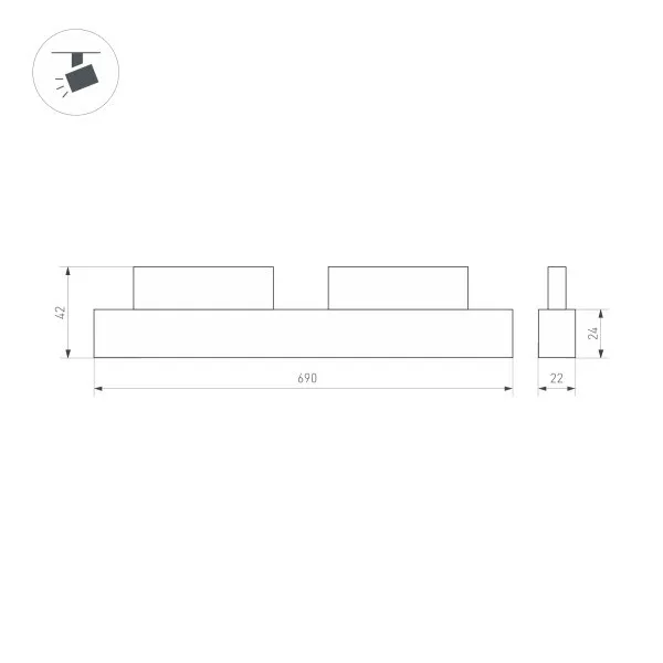 Светильник на шине Arlight 035568 Светильник на шине Arlight 035568