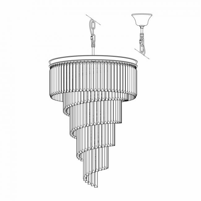 Каскадная люстра Citilux CL332171 Каскадная люстра Citilux CL332171