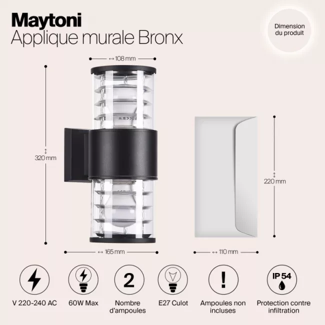 Светильник настенный Maytoni O576WL-02B