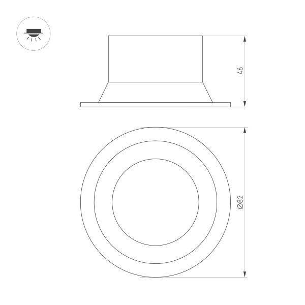 Светильник Downlight Arlight 036616 Светильник Downlight Arlight 036616