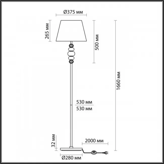 Торшер Odeon Light 4896/1F Торшер Odeon Light 4896/1F