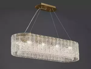 Подвесная люстра Newport 10820/90 brass oval