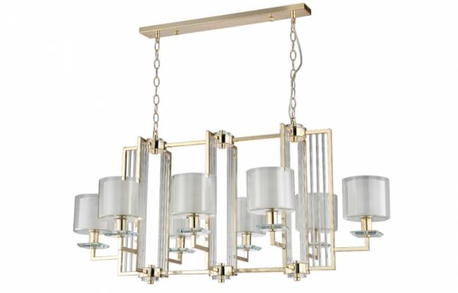 Подвесная люстра Crystal Lux NICOLAS SP8 L1000 GOLD/WHITE Подвесная люстра Crystal Lux NICOLAS SP8 L1000 GOLD/WHITE