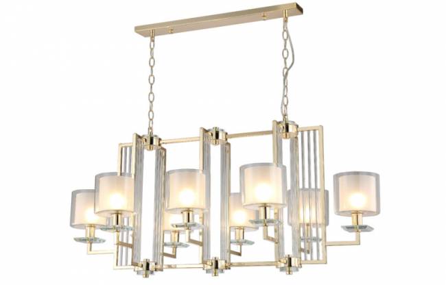 Подвесная люстра Crystal Lux NICOLAS SP8 L1000 GOLD/WHITE Подвесная люстра Crystal Lux NICOLAS SP8 L1000 GOLD/WHITE