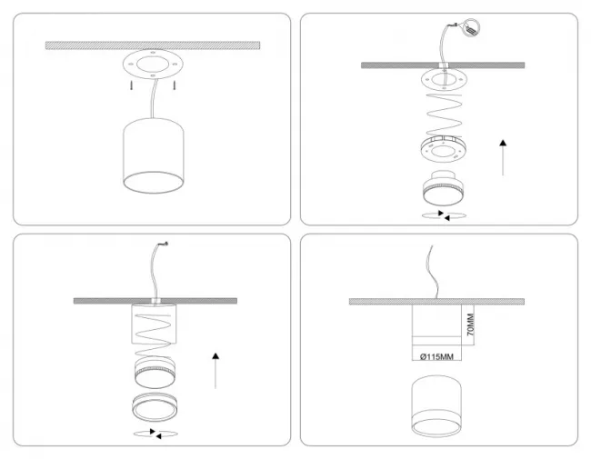 Накладной светильник Ambrella Light TU52351 Накладной светильник Ambrella Light TU52351