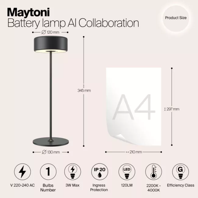 Настольная лампа Maytoni MOD229TL-L3B3K2 Настольная лампа Maytoni MOD229TL-L3B3K2