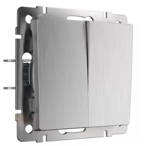 Выключатель Werkel W1120009 cеребряный рифленый