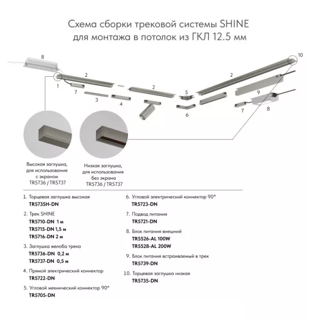 Подвод питания Denkirs TR5721-DN Подвод питания Denkirs TR5721-DN