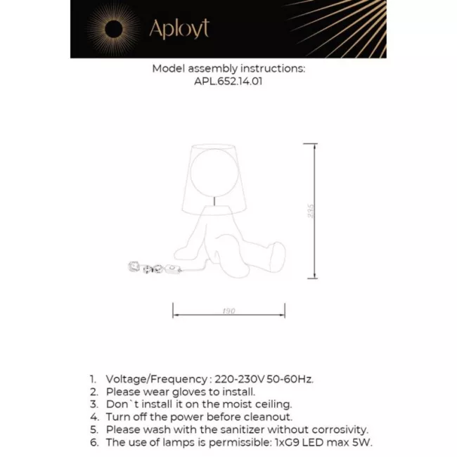 Детская настольная лампа APLOYT APL.652.14.01 Детская настольная лампа APLOYT APL.652.14.01