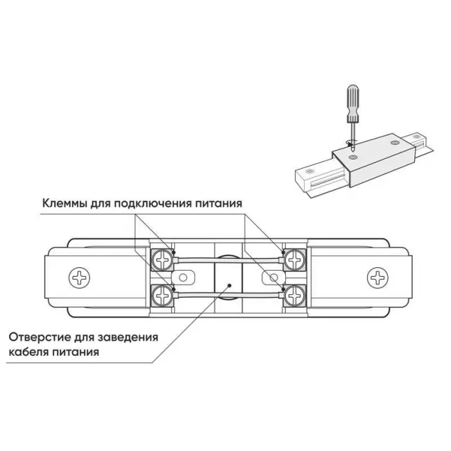 Коннектор Denkirs TR1008-WH (серия PRO) Коннектор Denkirs TR1008-WH (серия PRO)