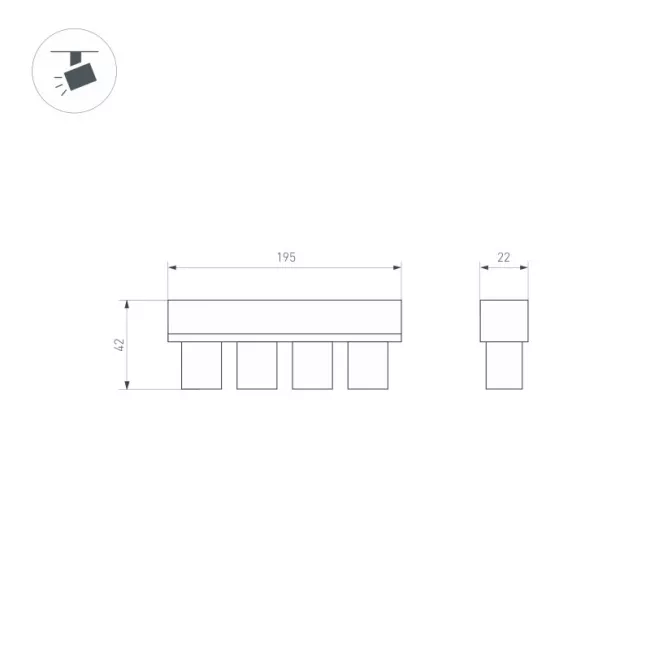 Светильник на шине Arlight 037332 Светильник на шине Arlight 037332