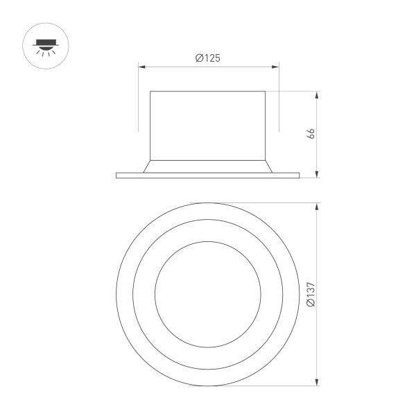 Светильник Downlight Arlight 041499