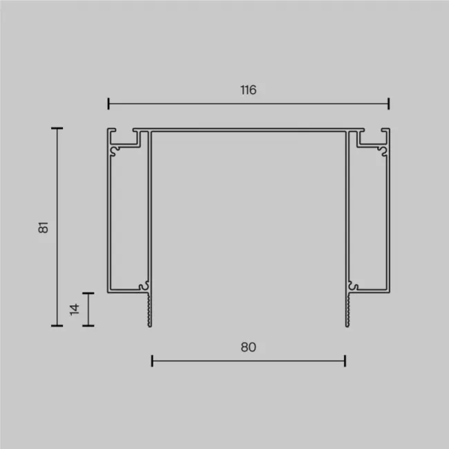 Профиль Maytoni ALM-11681-PL-B-2M Профиль Maytoni ALM-11681-PL-B-2M