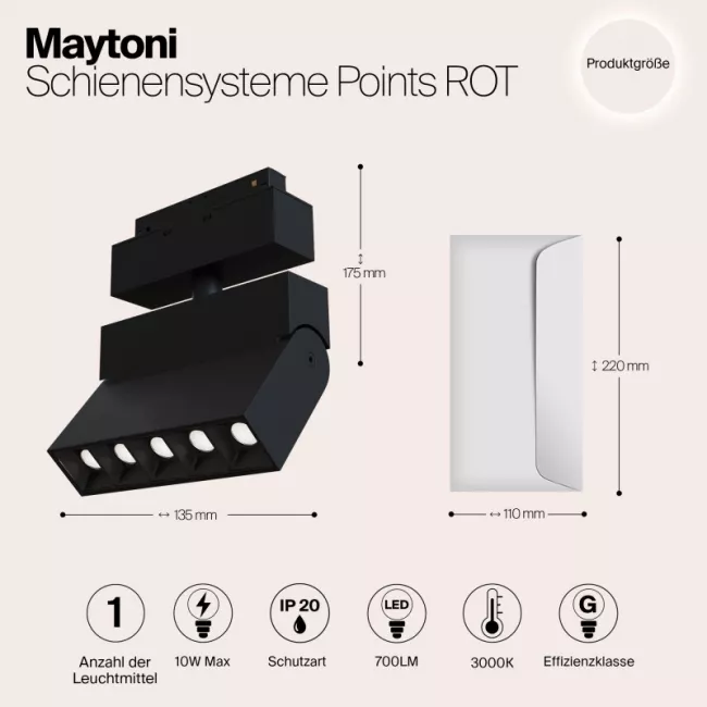 Светильник на шине Maytoni TR015-2-10W3K-B