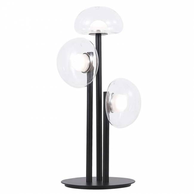 Настольная лампа Crystal Lux BOSQUE LG3 BLACK/TRANSPARENT Настольная лампа Crystal Lux BOSQUE LG3 BLACK/TRANSPARENT