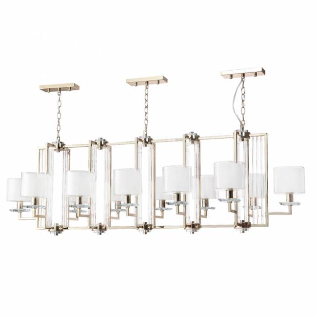 Подвесная люстра Crystal Lux NICOLAS SP12 L1600 GOLD/WHITE Подвесная люстра Crystal Lux NICOLAS SP12 L1600 GOLD/WHITE