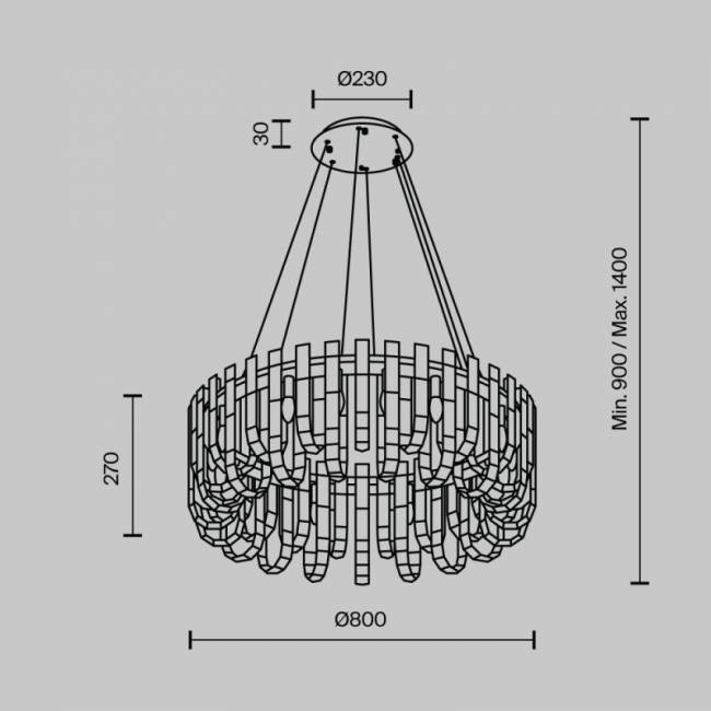 Подвесная люстра Modelux ML.6621.19 BS Подвесная люстра Modelux ML.6621.19 BS