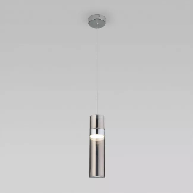 Подвесной светильник Eurosvet 50244/1 LED хром/дымчатый Подвесной светильник Eurosvet 50244/1 LED хром/дымчатый