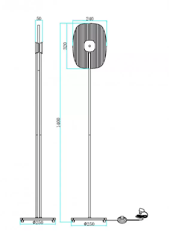 Торшер Maytoni MOD152FL-L1BK