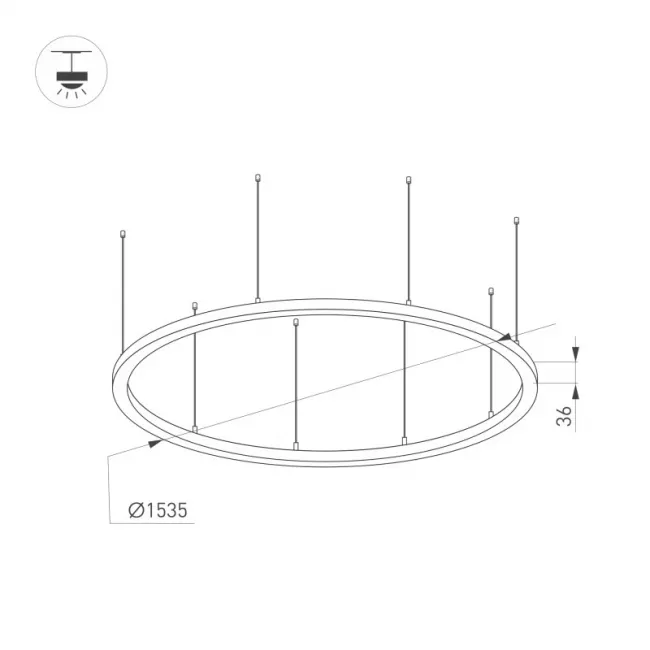 Подвесной светильник Arlight 034009(1) Подвесной светильник Arlight 034009(1)