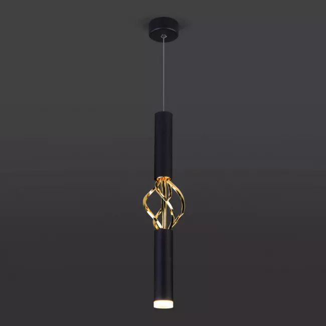 Подвесной светильник Eurosvet 50191/1 LED черный/золото Подвесной светильник Eurosvet 50191/1 LED черный/золото