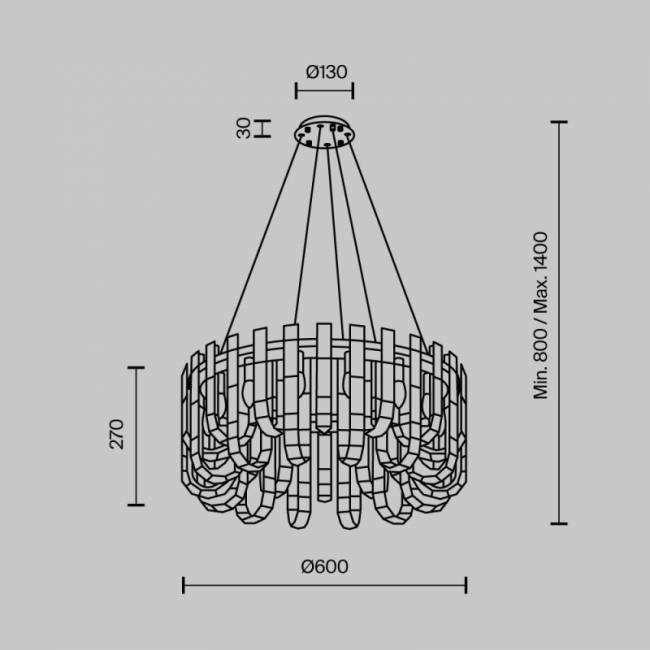 Подвесная люстра Modelux ML.6621.14 BS Подвесная люстра Modelux ML.6621.14 BS