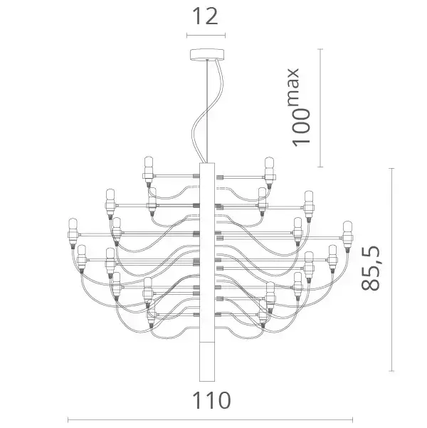 Подвесная люстра Divinare 8030/02 LM-50 Подвесная люстра Divinare 8030/02 LM-50