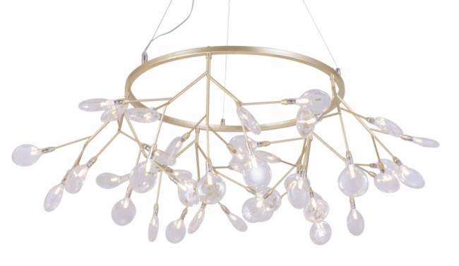 Подвесная люстра Crystal Lux EVITA SP45 D GOLD/TRANSPARENT