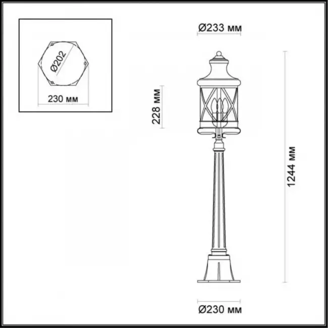 Садово-парковый светильник Odeon Light 4045/3F Садово-парковый светильник Odeon Light 4045/3F