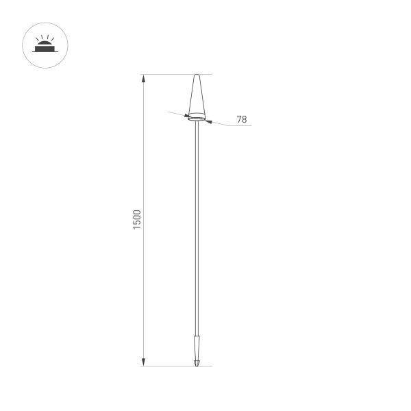 Грунтовый светильник Arlight 037521 Грунтовый светильник Arlight 037521