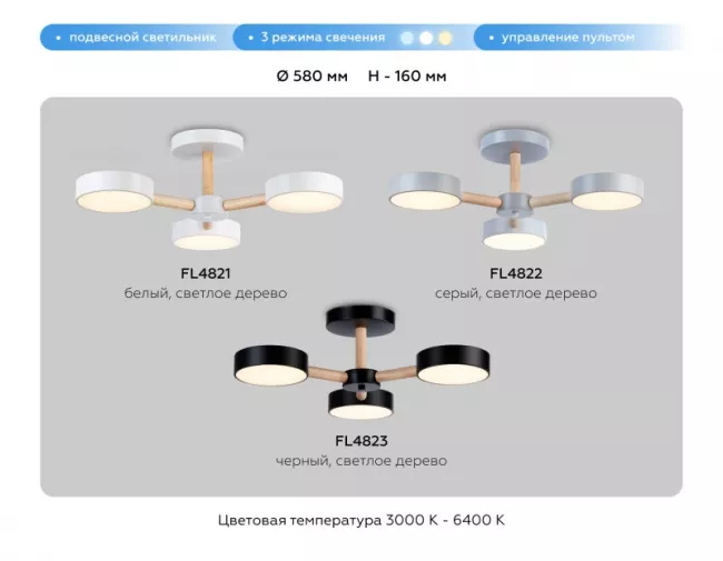 Люстра на штанге Ambrella Light FL4821