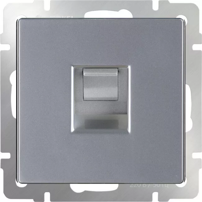 Розетка Werkel WL06-RJ-45 (серебряный)
