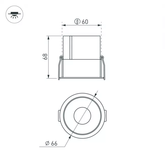 Светильник Downlight Arlight 037185(1) Светильник Downlight Arlight 037185(1)