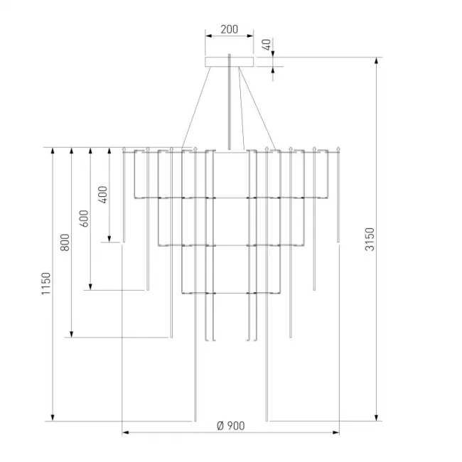Каскадная люстра Bogate's 91101 LED Каскадная люстра Bogate's 91101 LED