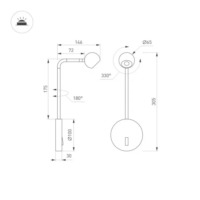 Бра Arlight 048168 Бра Arlight 048168