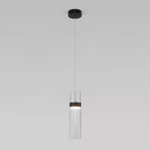 Подвесной светильник Eurosvet 50244/1 LED черный/прозрачный