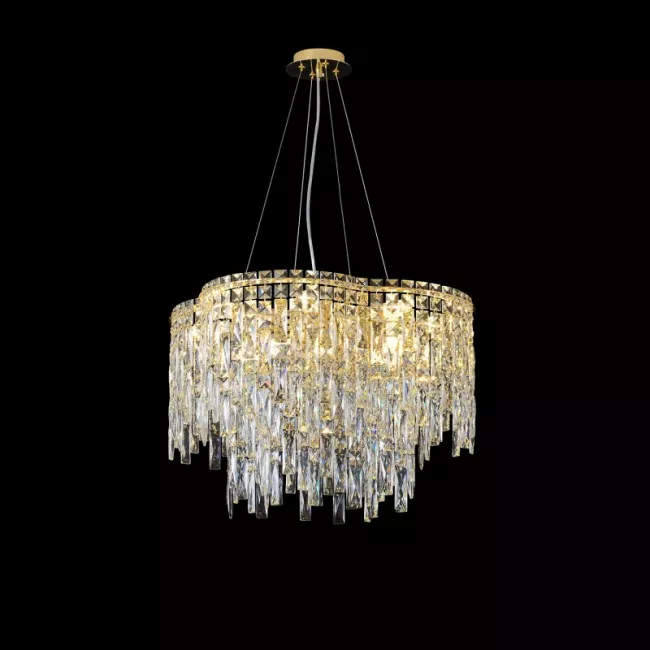 Подвесная люстра Crystal Lux ABRIL SP12 GOLD Подвесная люстра Crystal Lux ABRIL SP12 GOLD