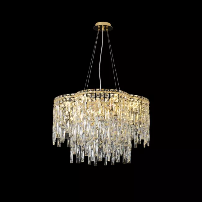 Подвесная люстра Crystal Lux ABRIL SP12 GOLD Подвесная люстра Crystal Lux ABRIL SP12 GOLD