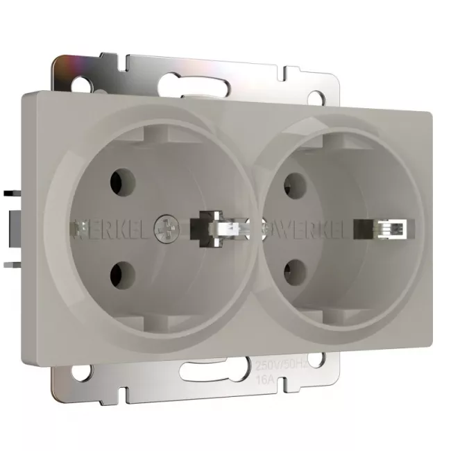 Розетка Werkel W1272004 дымчатый