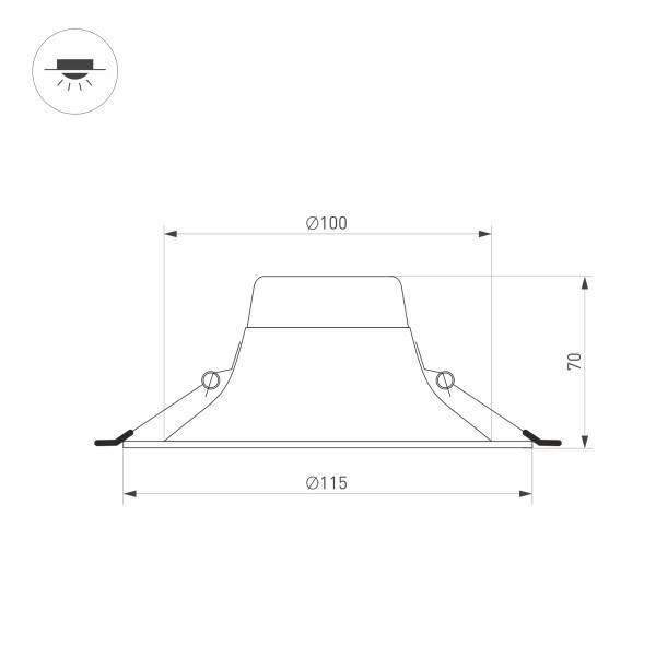 Светильник Downlight Arlight 035593